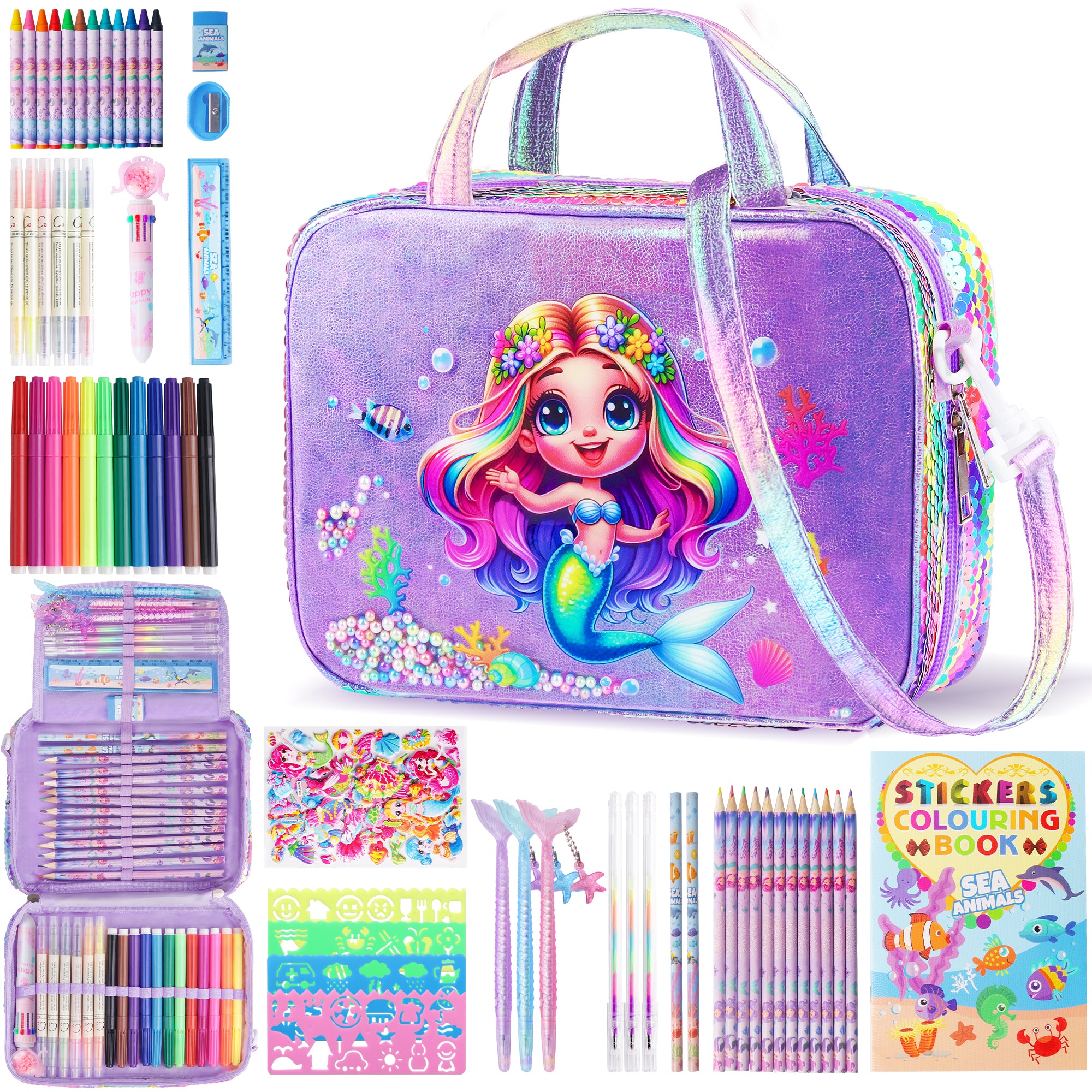 Mermaid Art Supplies Scented Washable Markers for Kids