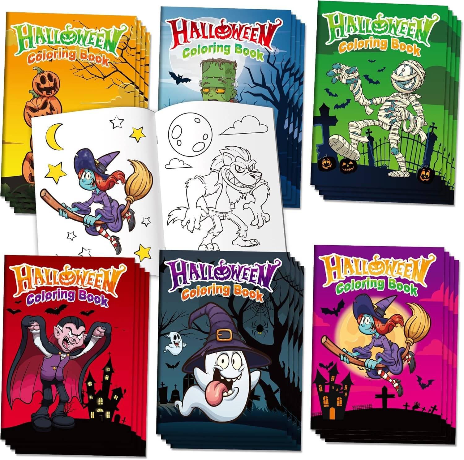 24 Pack Halloween Coloring Books