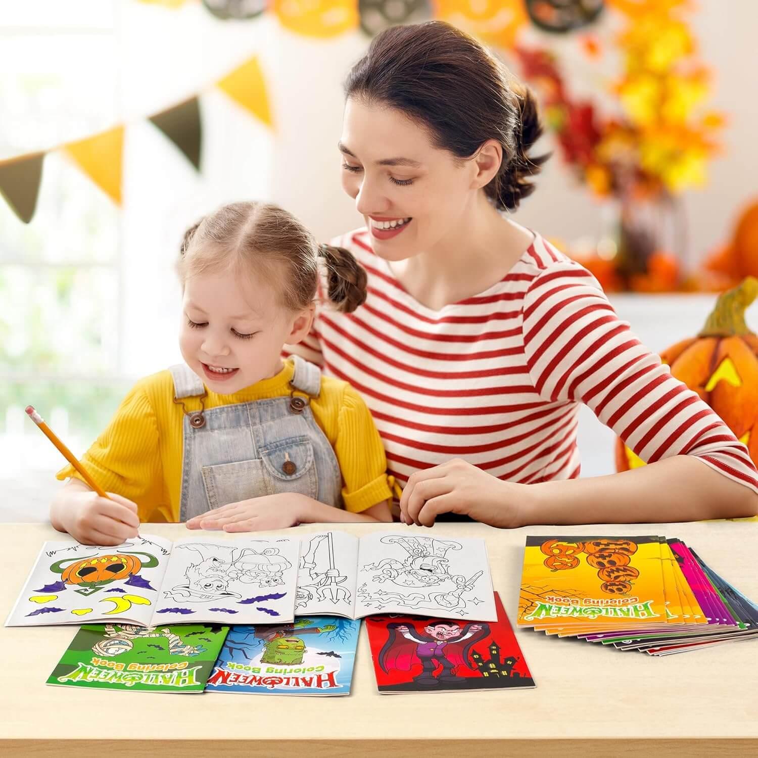 24 Pack Halloween Coloring Books