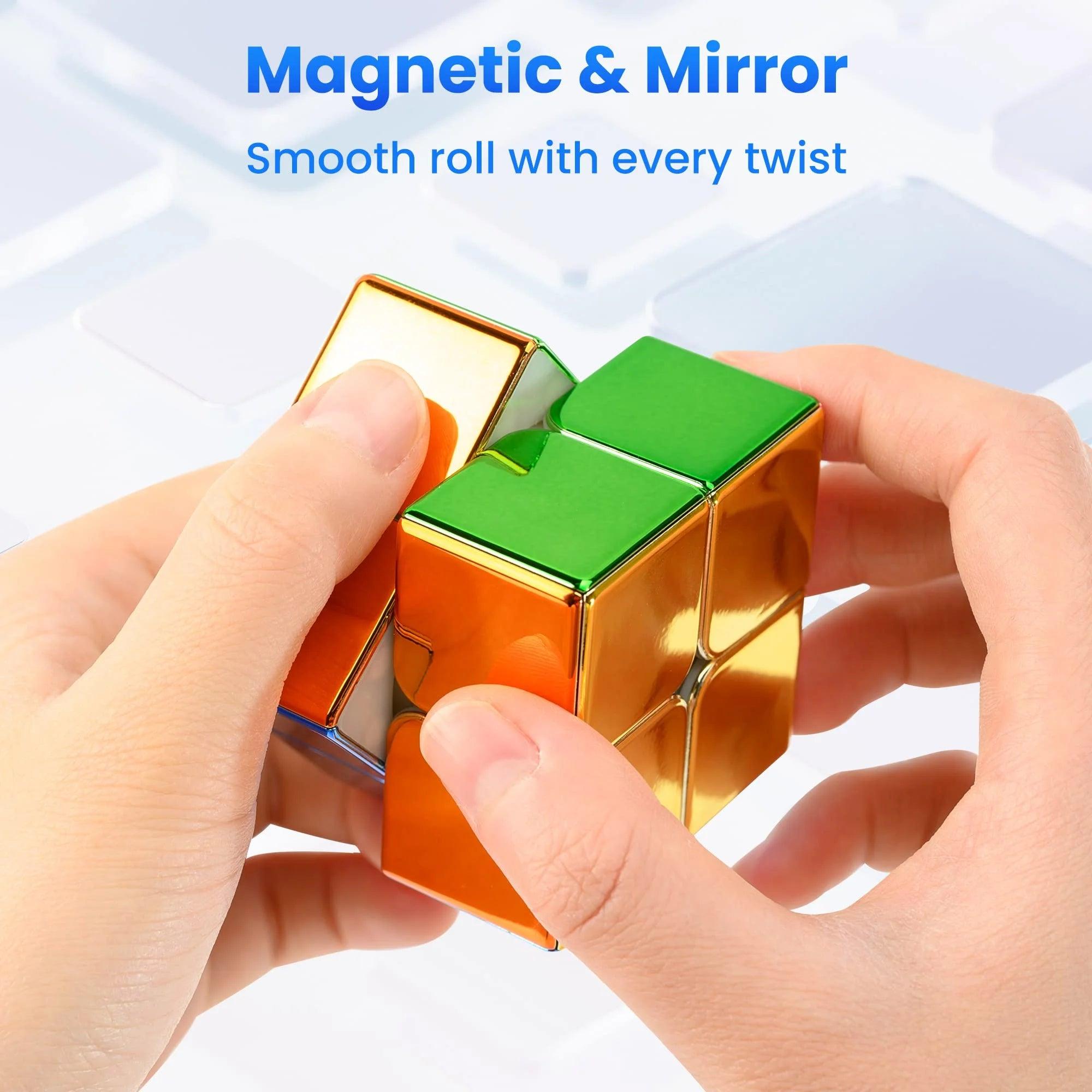 Magnetic Mirror Reflective Stickerless Speed Cube 2x2