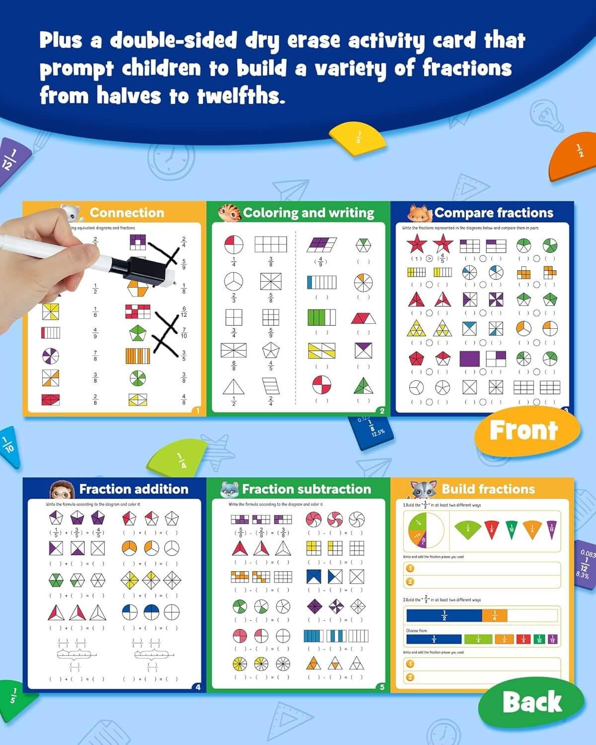 Magnetic Fraction Educational Puzzle