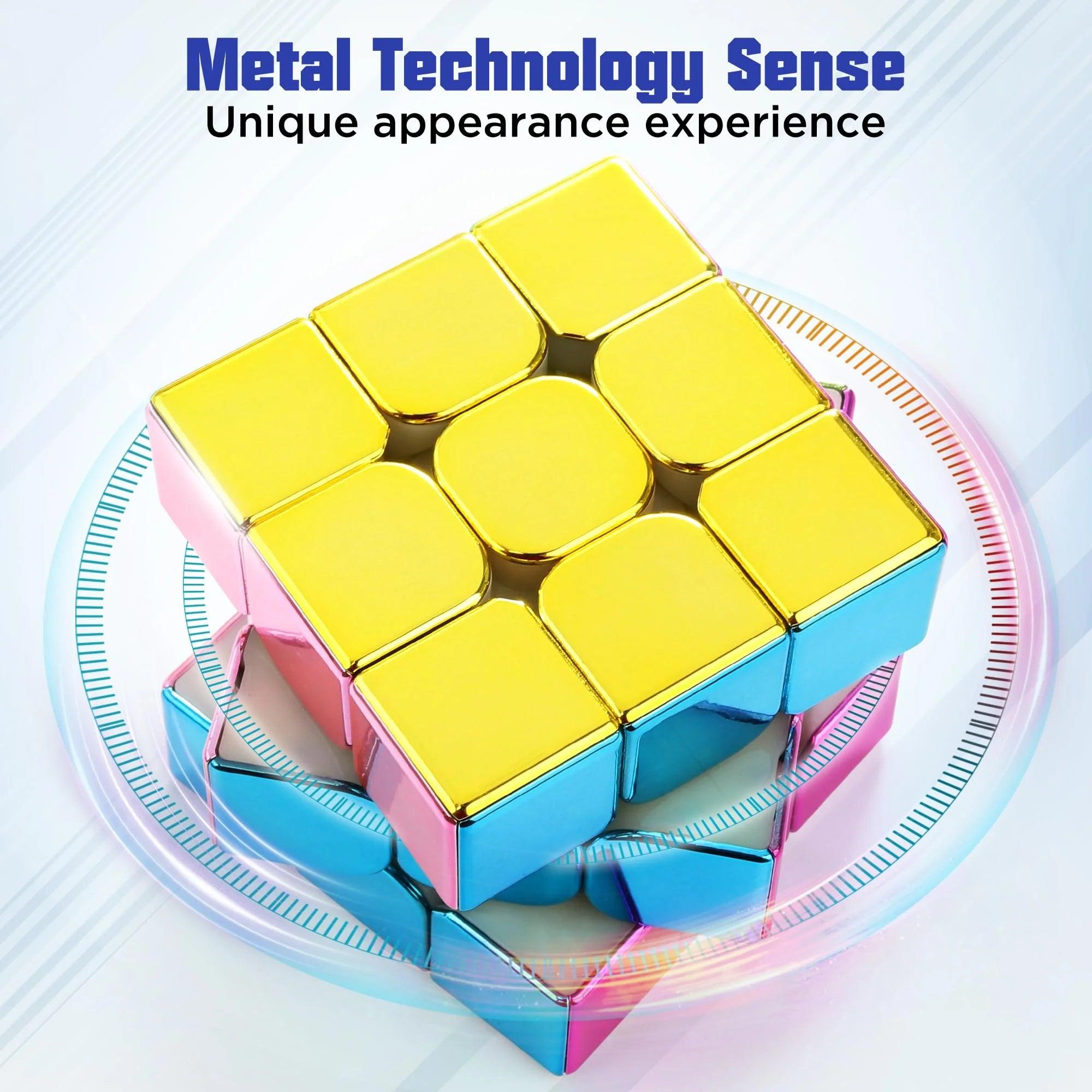 D-FantiX Shiny Mirror Reflective Magnetic Speed Cube 3x3x3