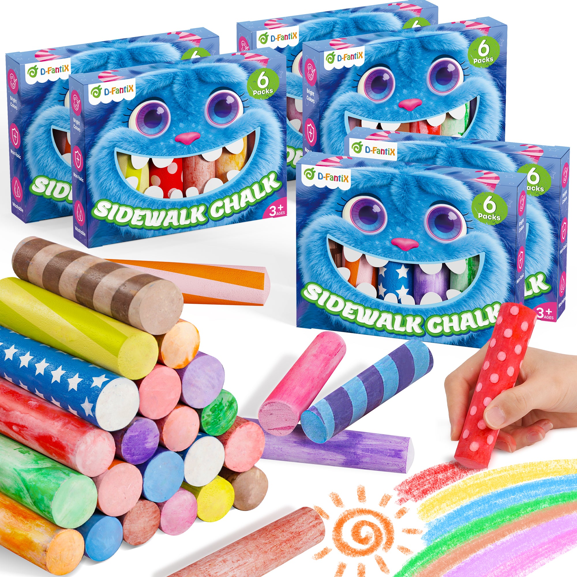 Washable Sidewalk Chalk for Kids