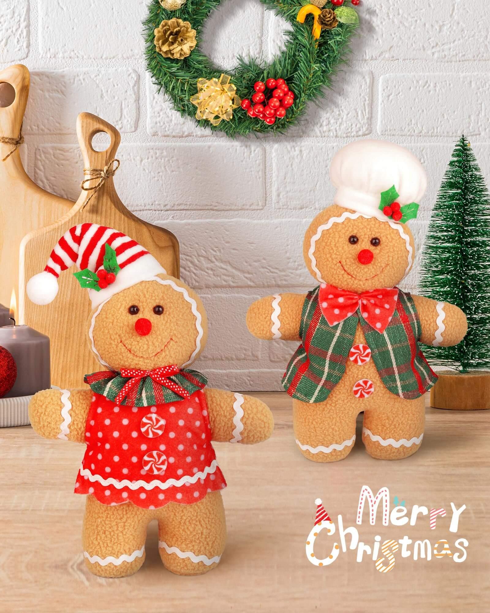 Gingerbread Man Christmas Plush Doll Sets