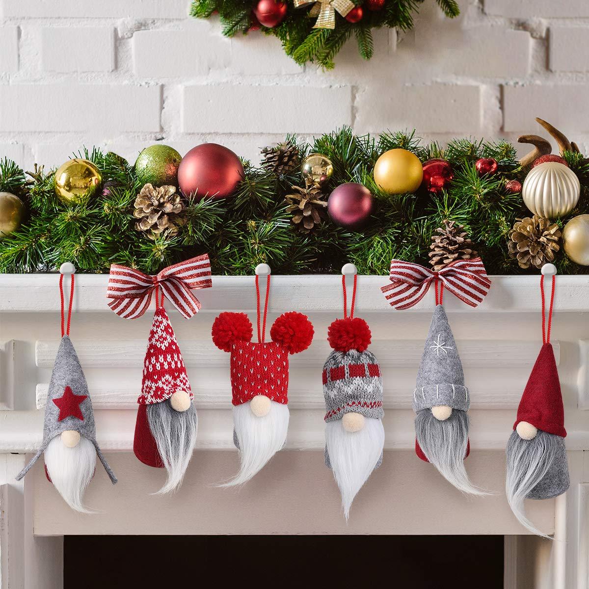 Gnome Christmas Ornaments Set of 6