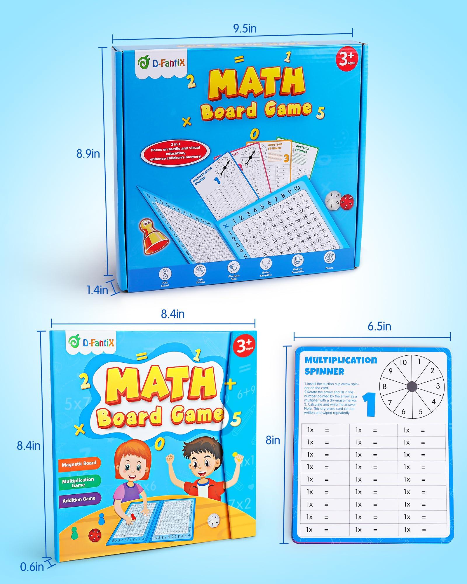 Magnetic Addition Multiplication Game Board
