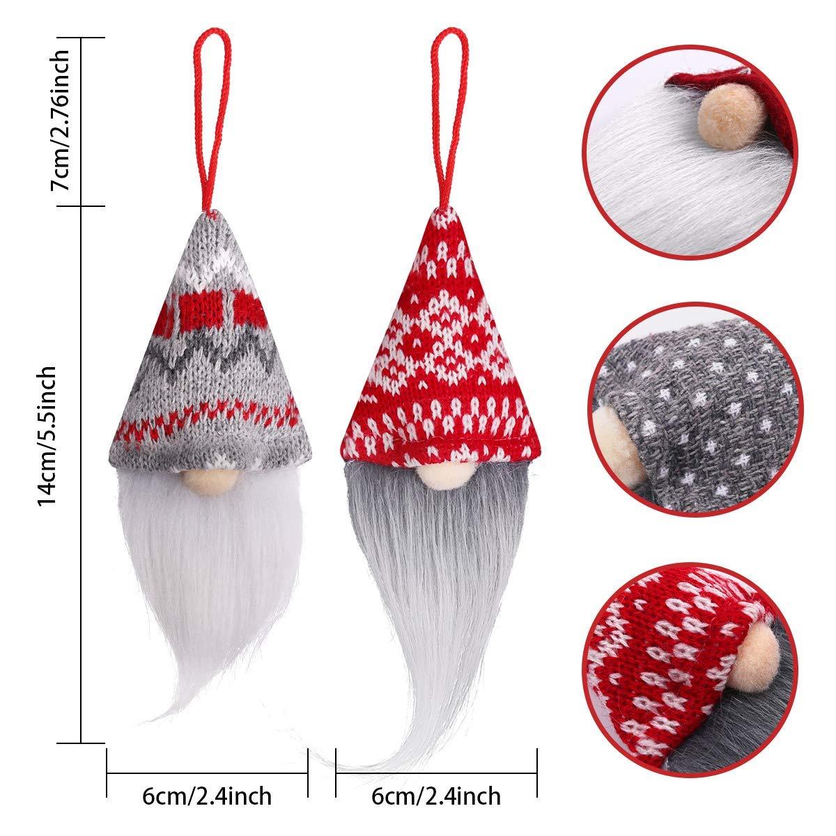 Gnome Christmas Ornaments Set of 6