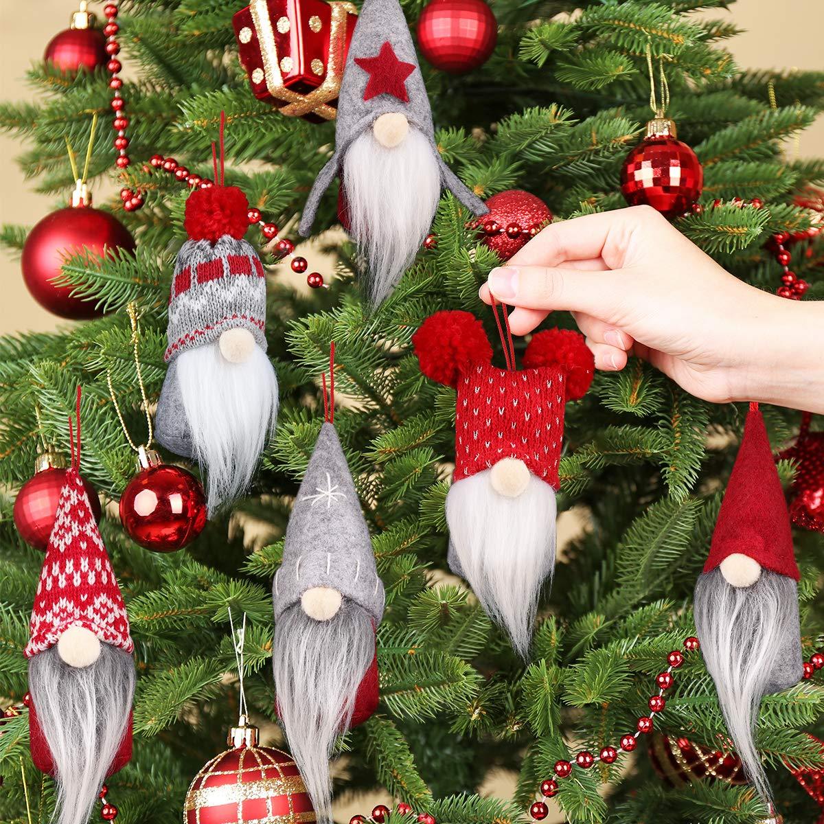 Gnome Christmas Ornaments Set of 6