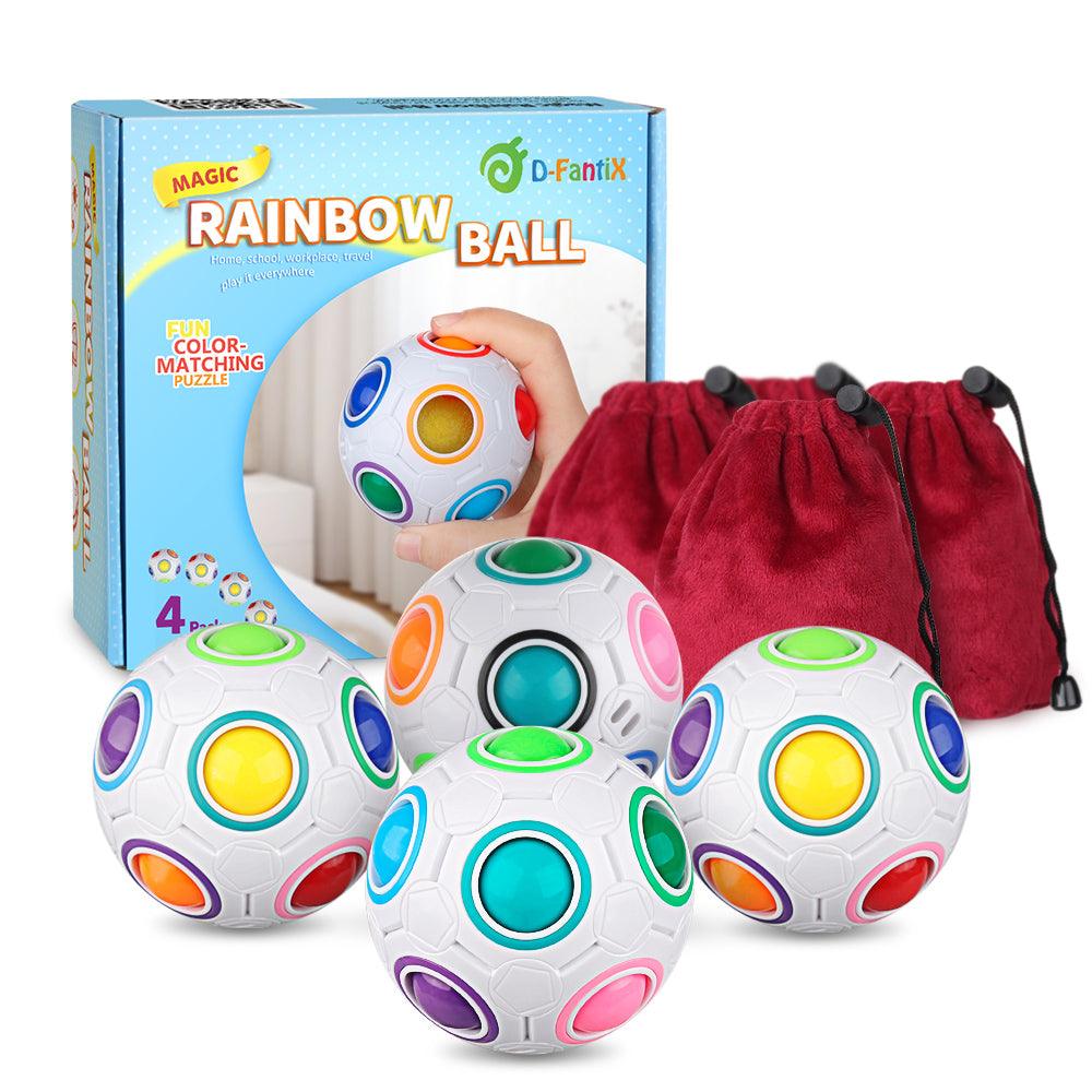 4Pcs Rainbow Puzzle Ball