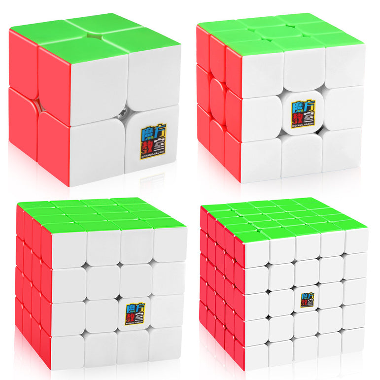 D-FantiX Moyu Mofang Jiaoshi Meilong 2x2 3x3 4x4 5x5 Stickerless  Speed Cube Bundle