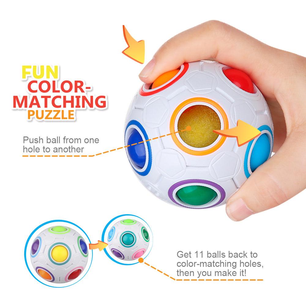 4Pcs Rainbow Puzzle Ball