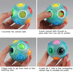 D-FantiX Magic Rainbow Ball Cube Bundle Toys Set of 2