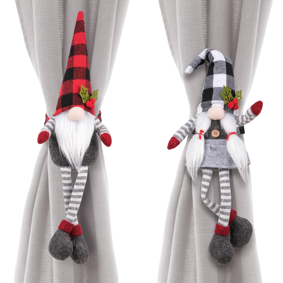 Christmas Gnome Curtain Buckle Tieback Set of 2
