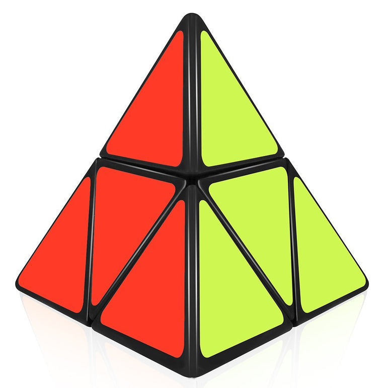 D-FantiX ShengShou Pyramorphix 2x2 Pyramid Speed Cube Puzzle Toy Black