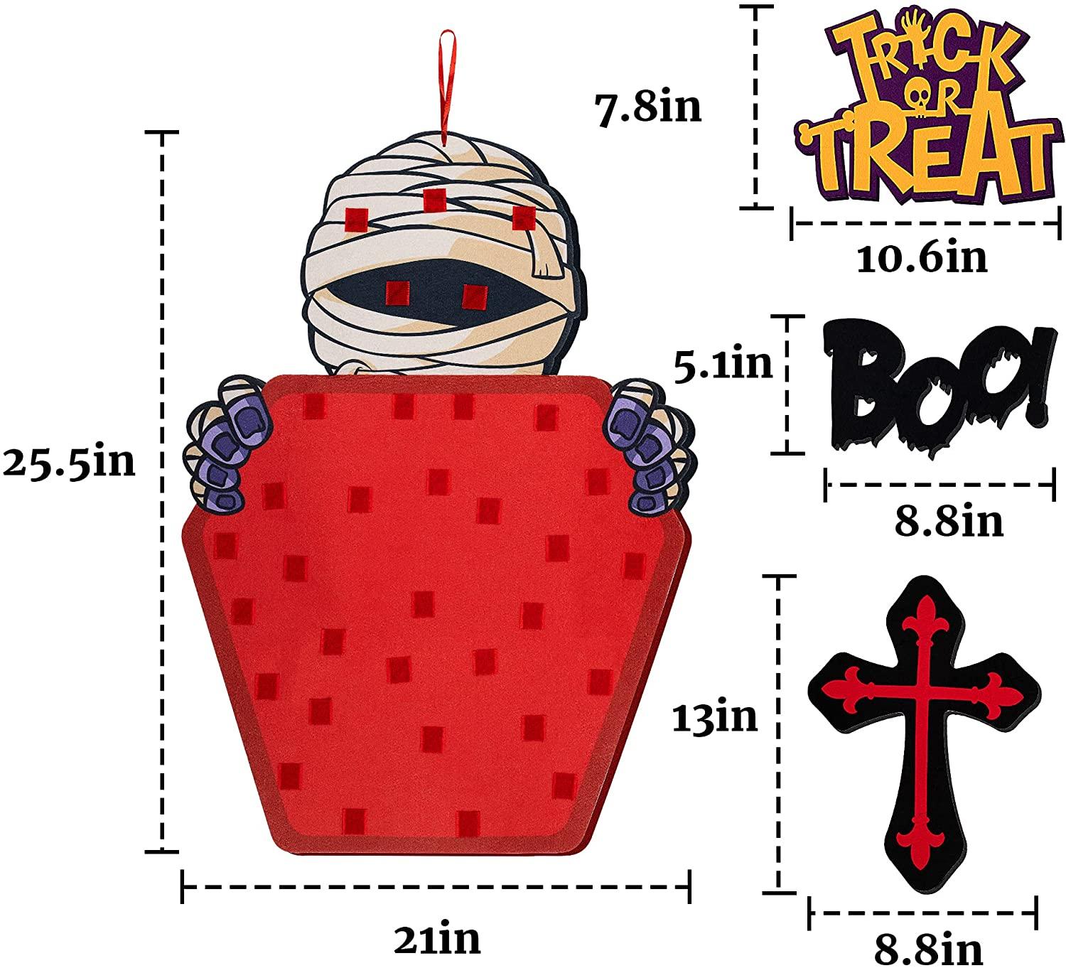 Halloween DIY Mummy Felt Set with 50pcs Ornaments