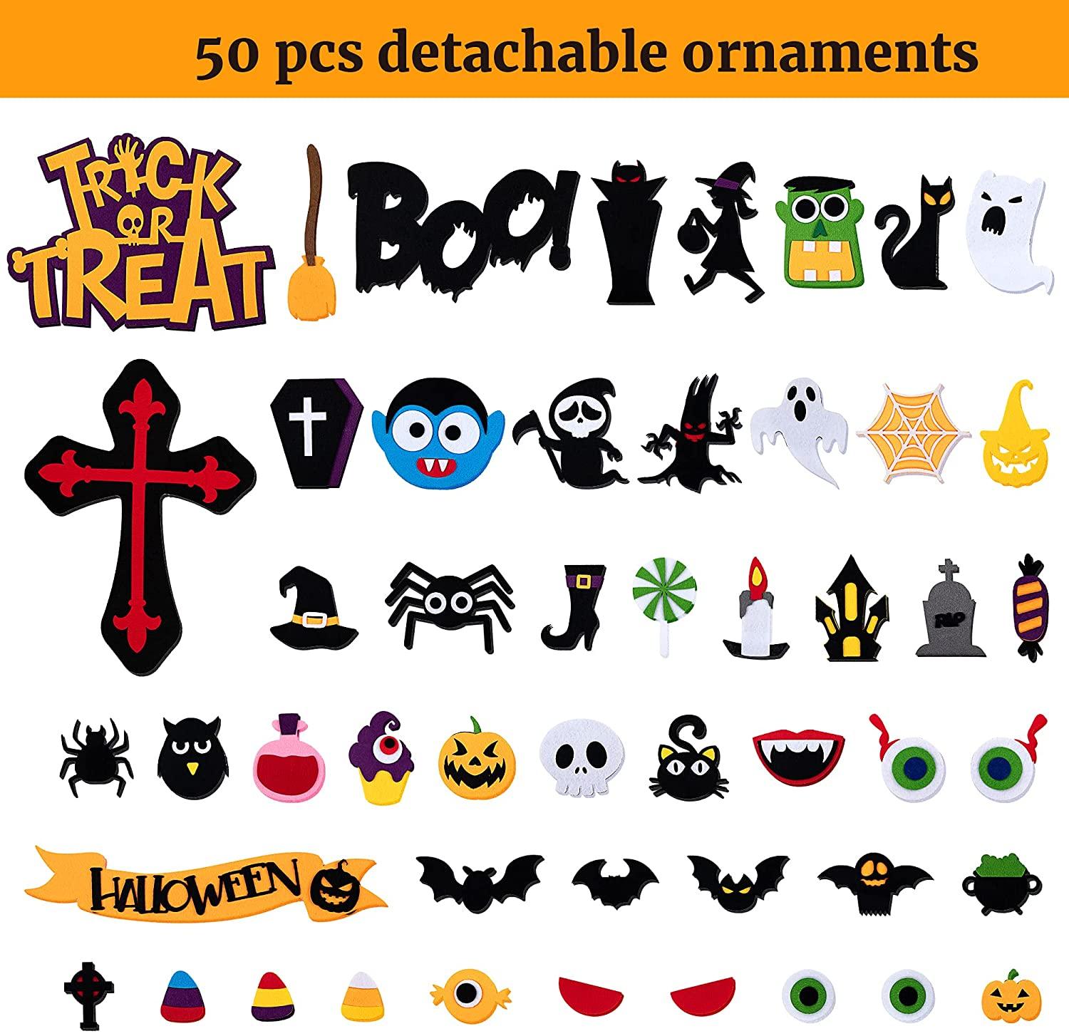 Halloween DIY Mummy Felt Set with 50pcs Ornaments