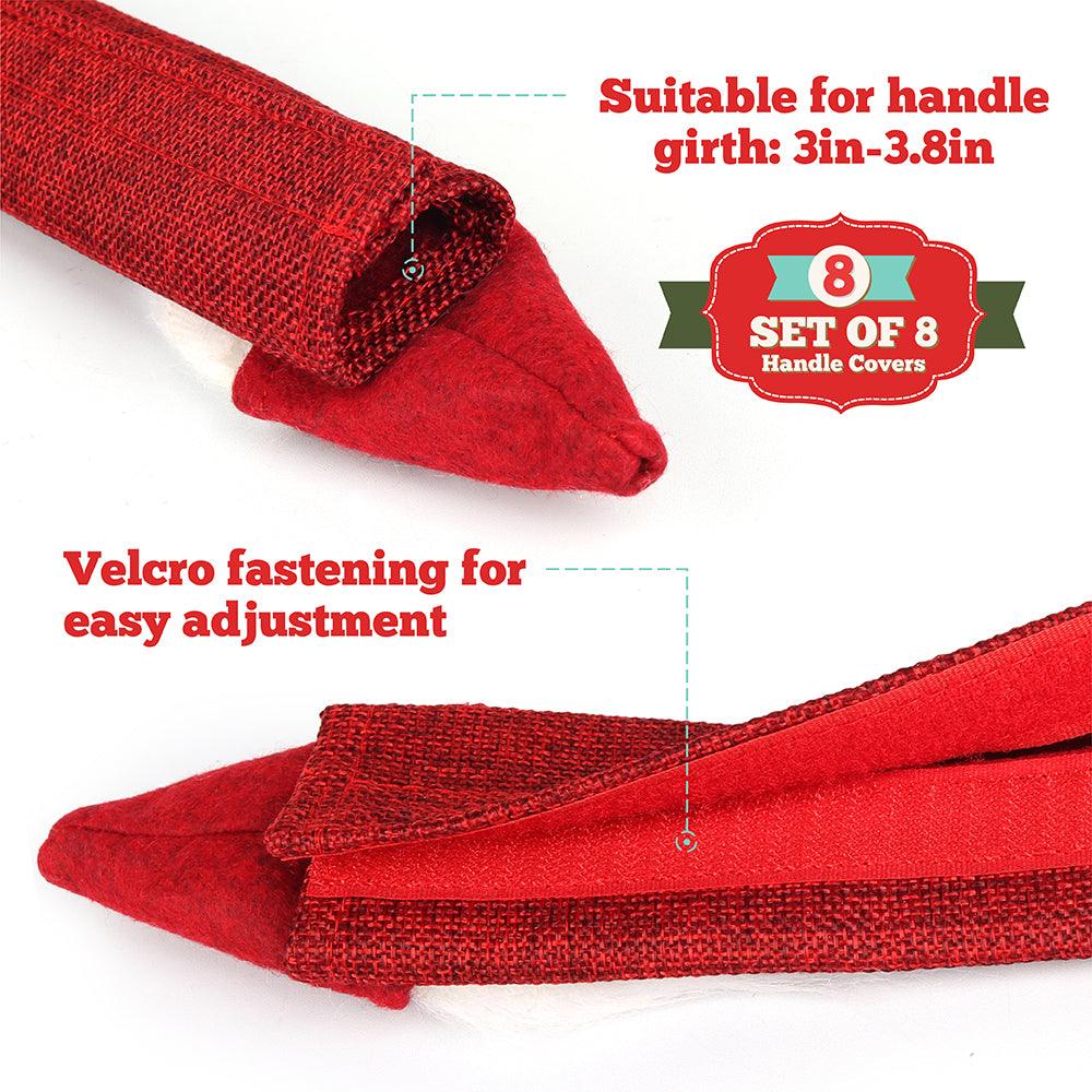 D-FantiX Gnome Christmas Refrigerator Handle Covers Set of 8