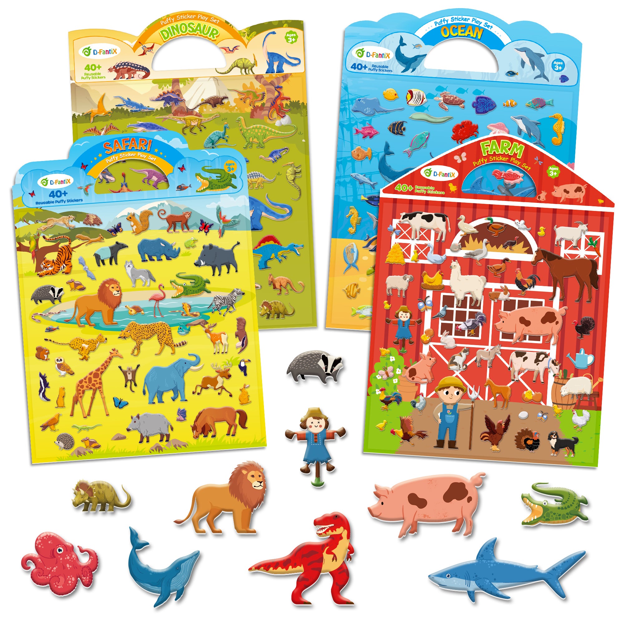 3D Puffy Stickers for Kids Ages 4-8