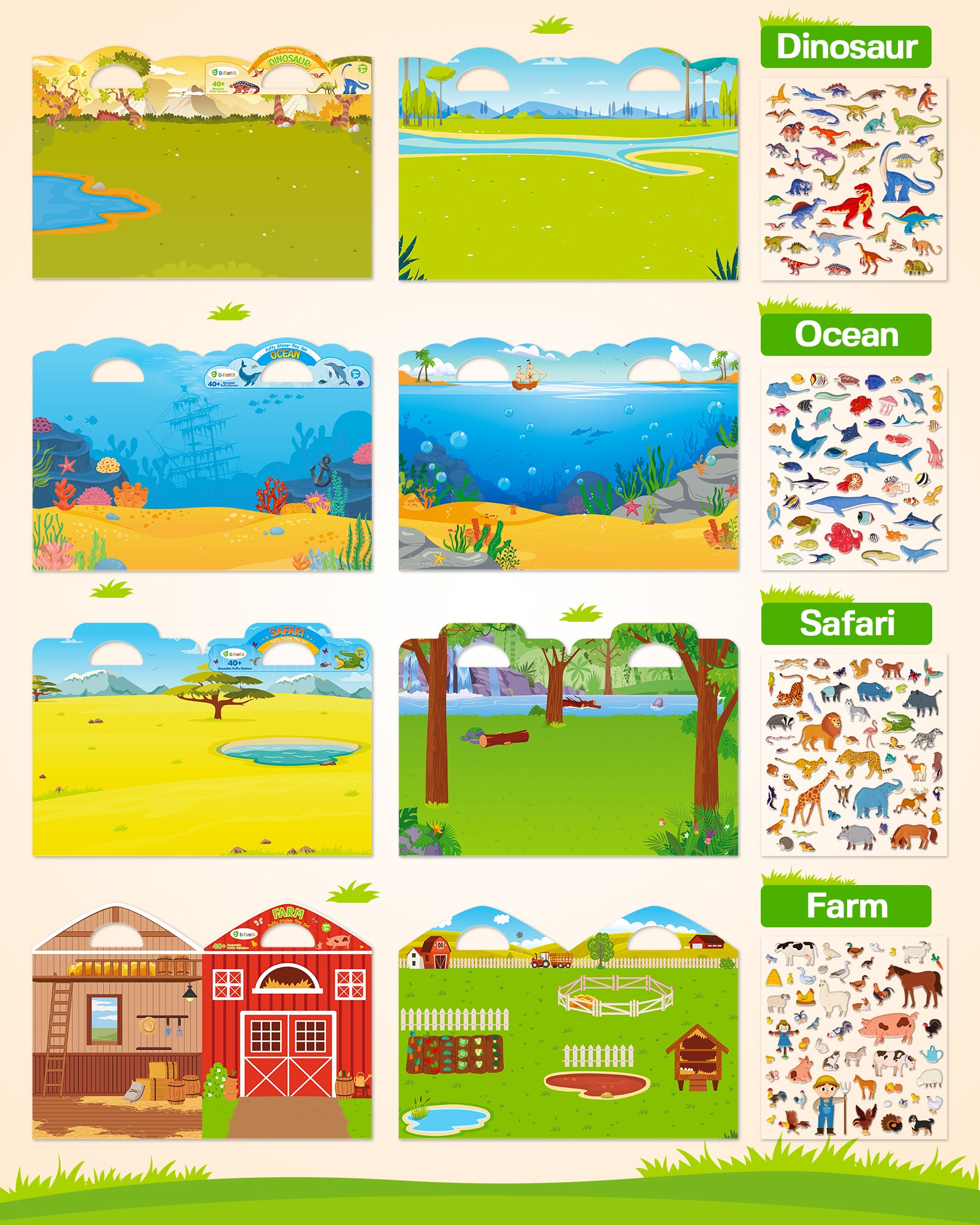 3D Puffy Stickers for Kids Ages 4-8