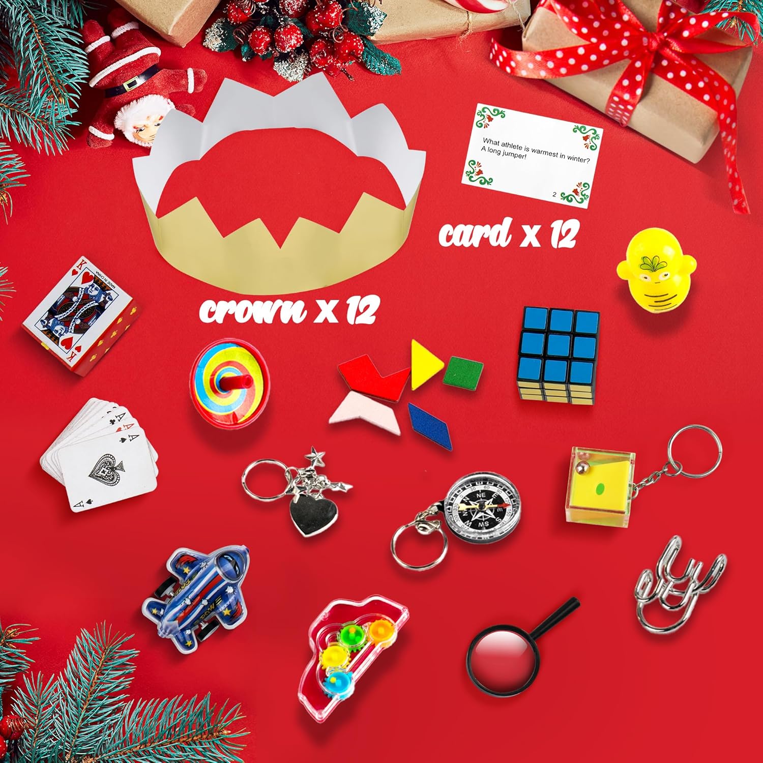 Christmas No-Snap Party Table Favors 12 Pack