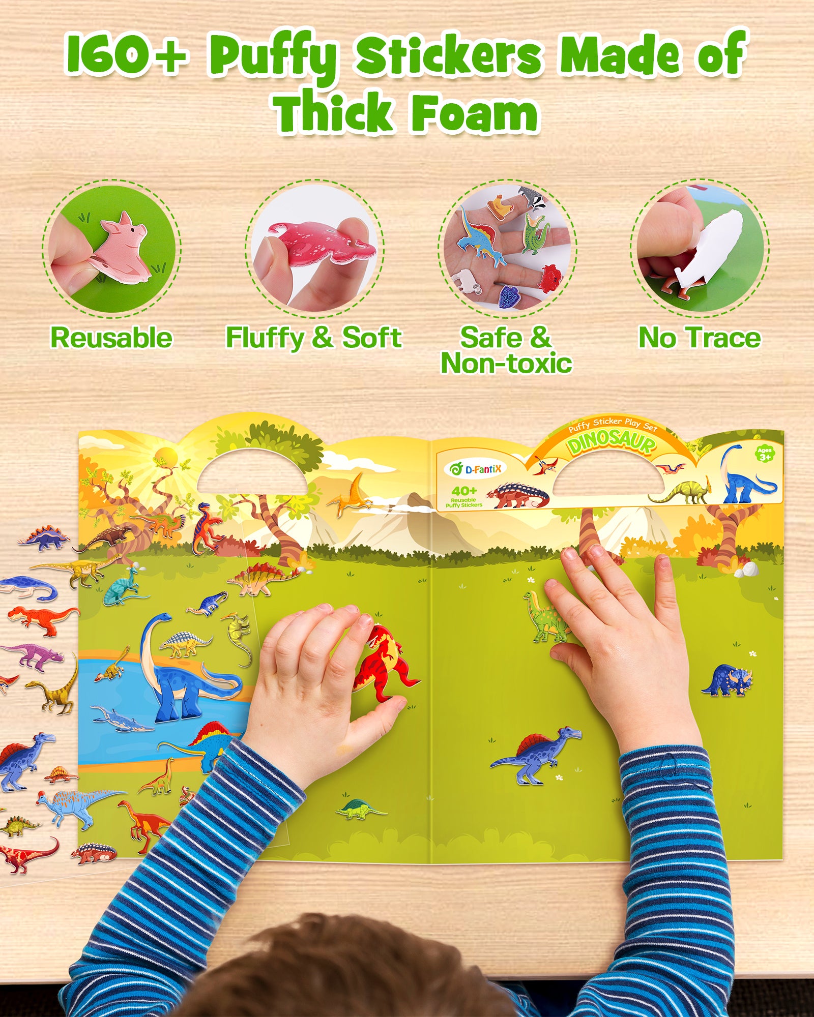 3D Puffy Stickers for Kids Ages 4-8