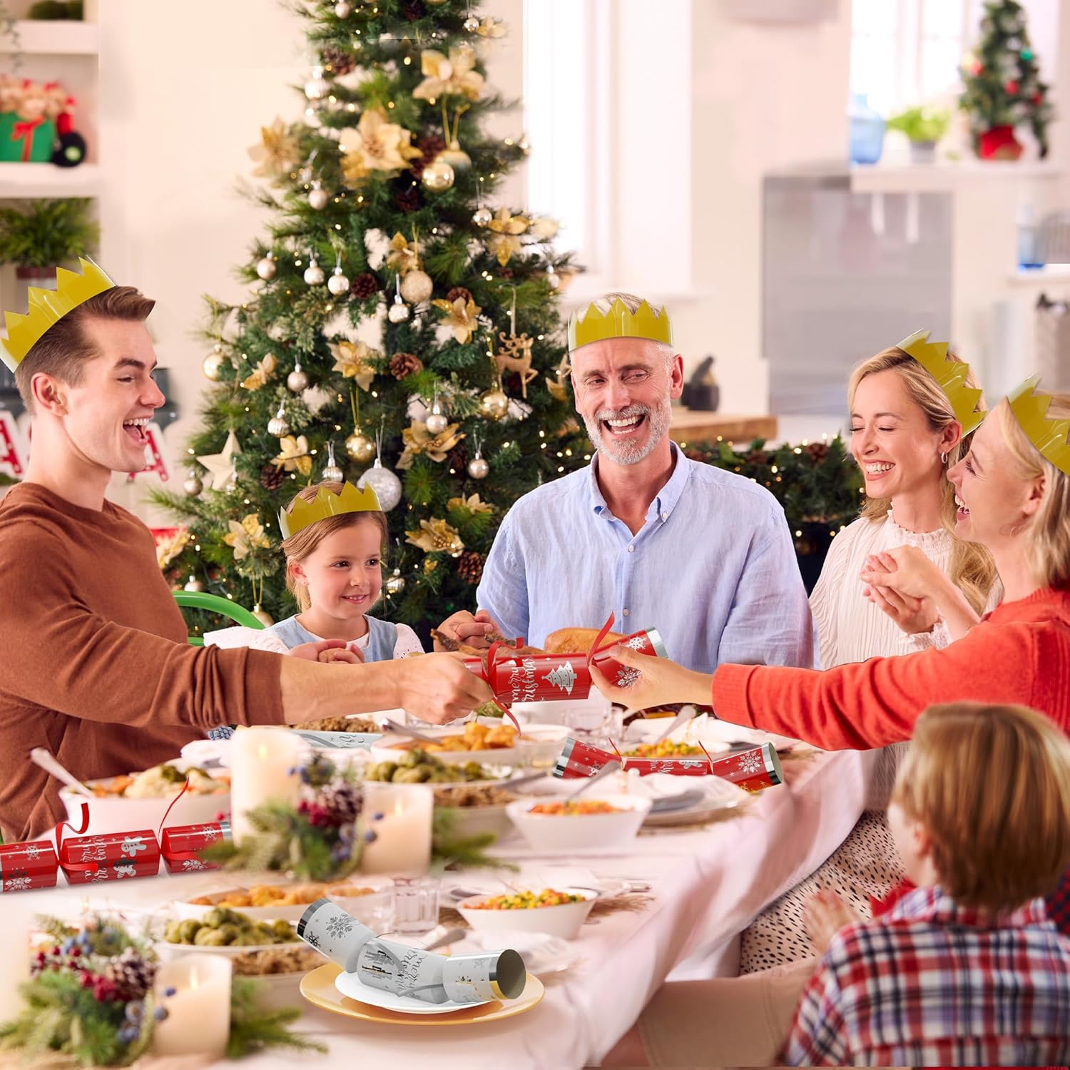 2 Pack Christmas Party Favors with Red & White Snowflake Design