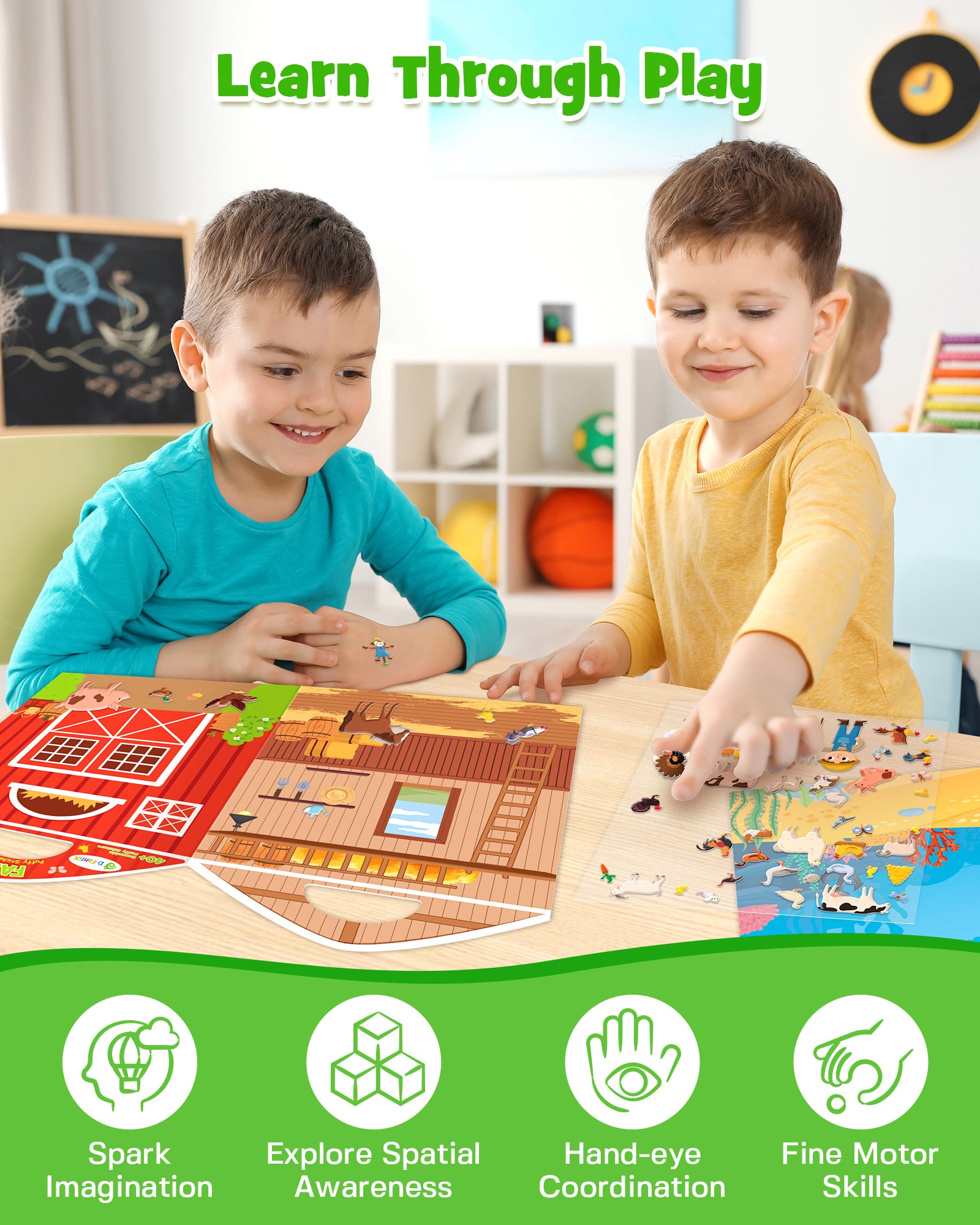 3D Puffy Stickers for Kids Ages 4-8