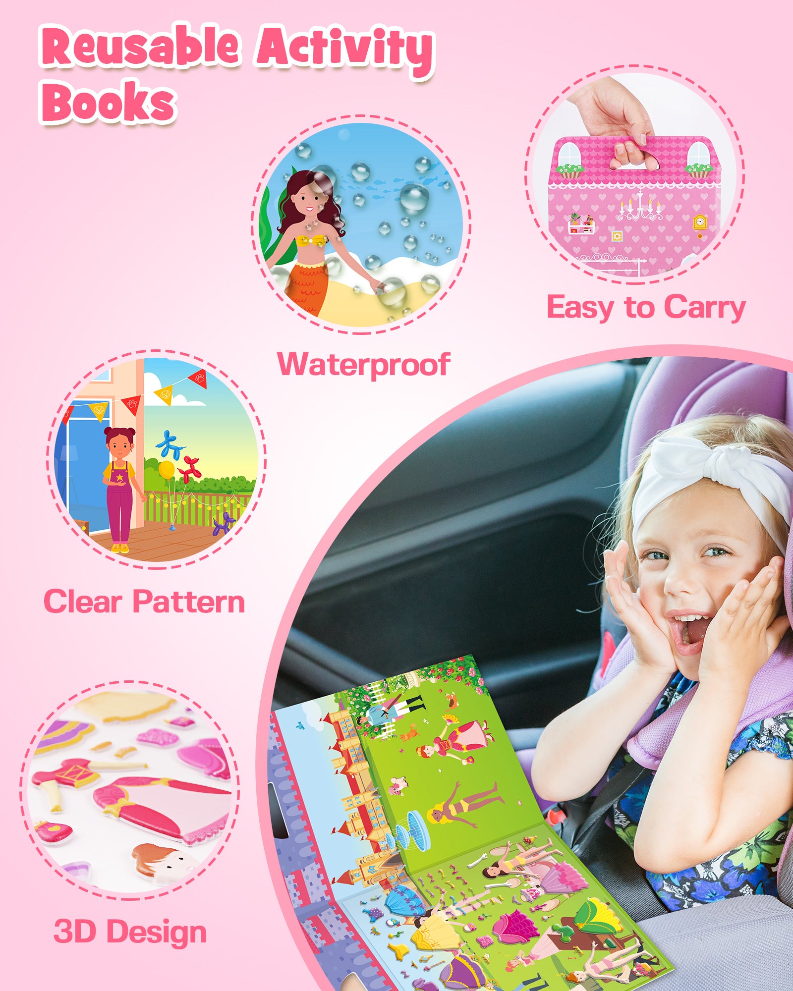 3D Puffy Stickers for Toddlers 2-4 Years