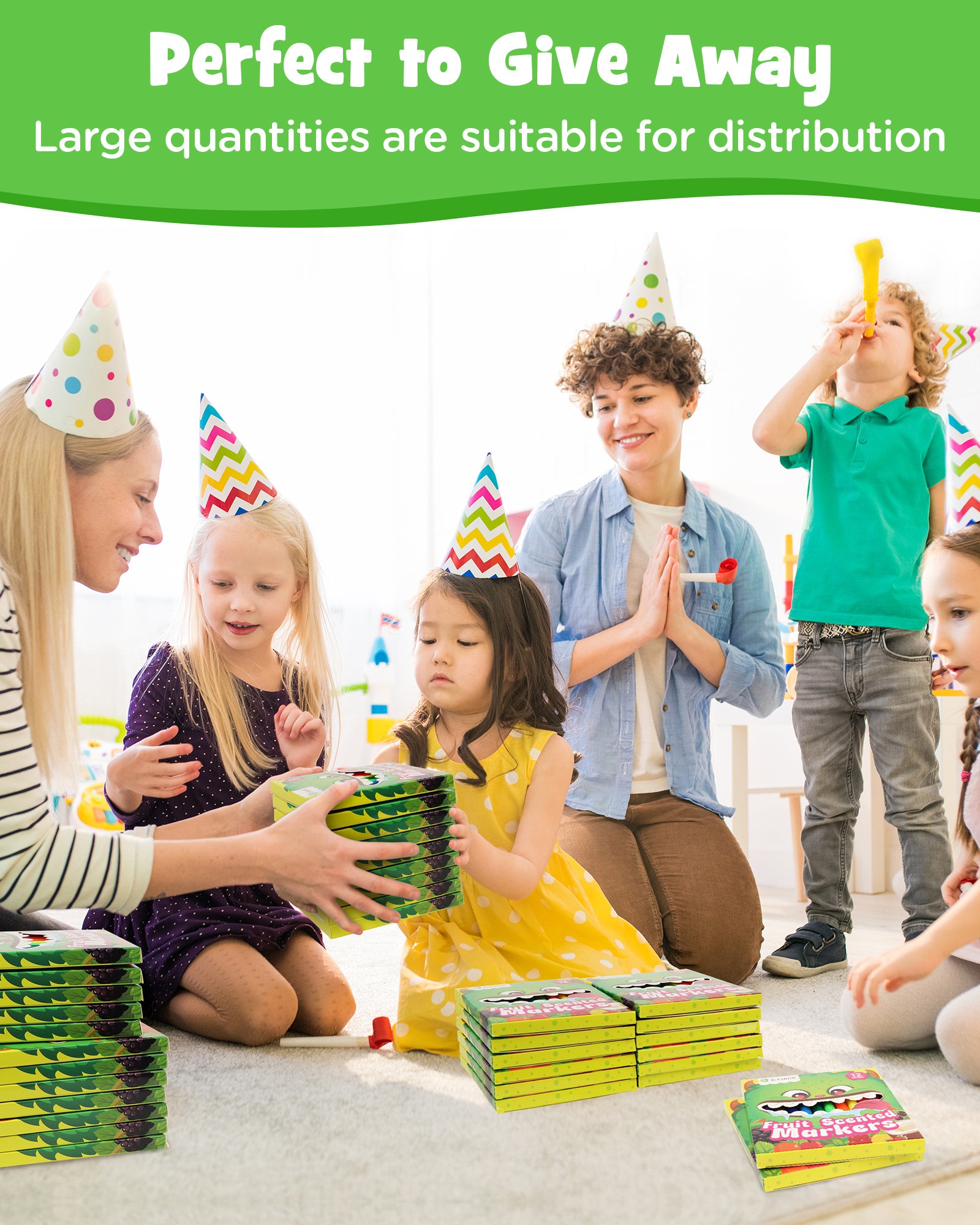 24 Packs Fruit Scented Washable Markers Bulk