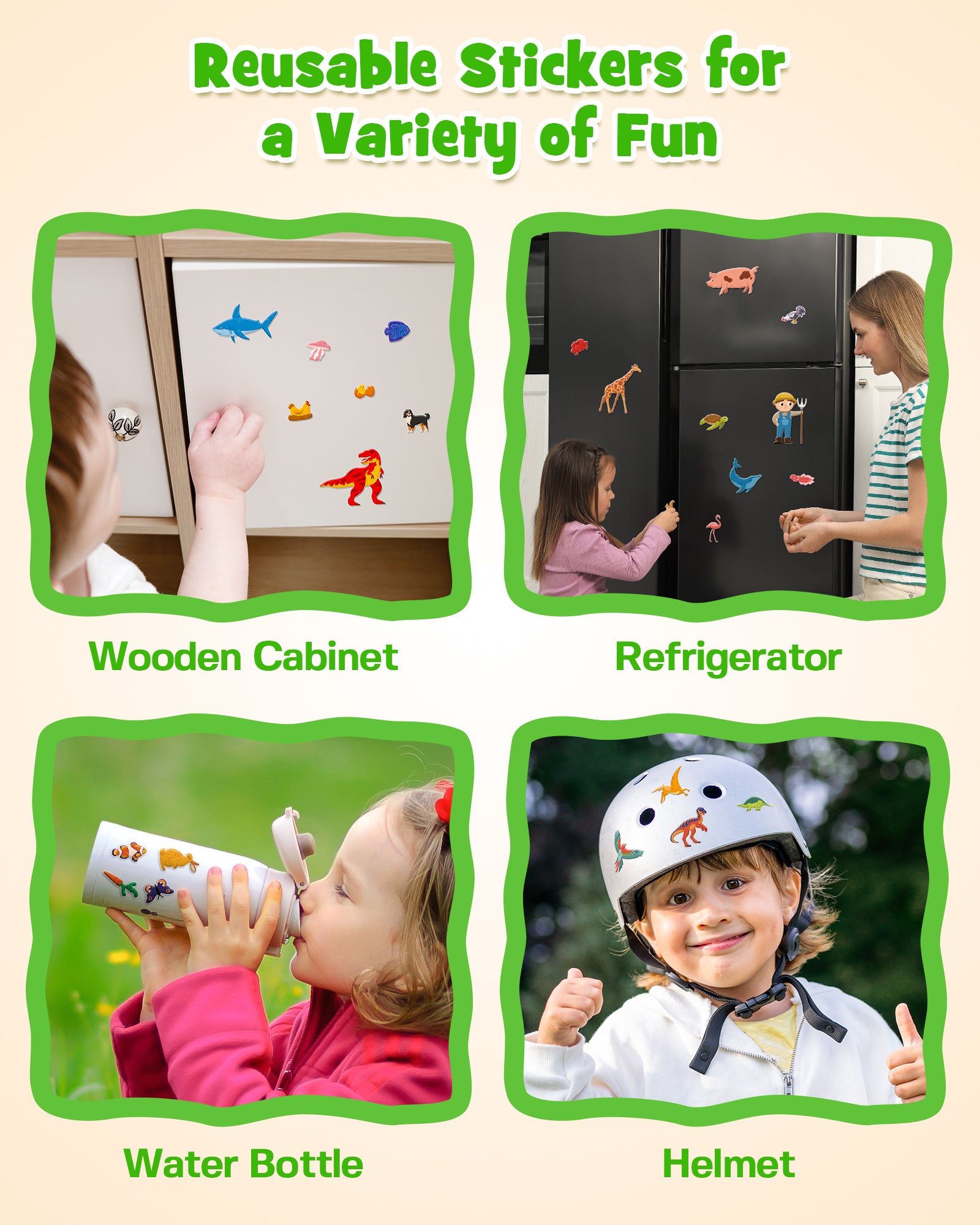 3D Puffy Stickers for Kids Ages 4-8