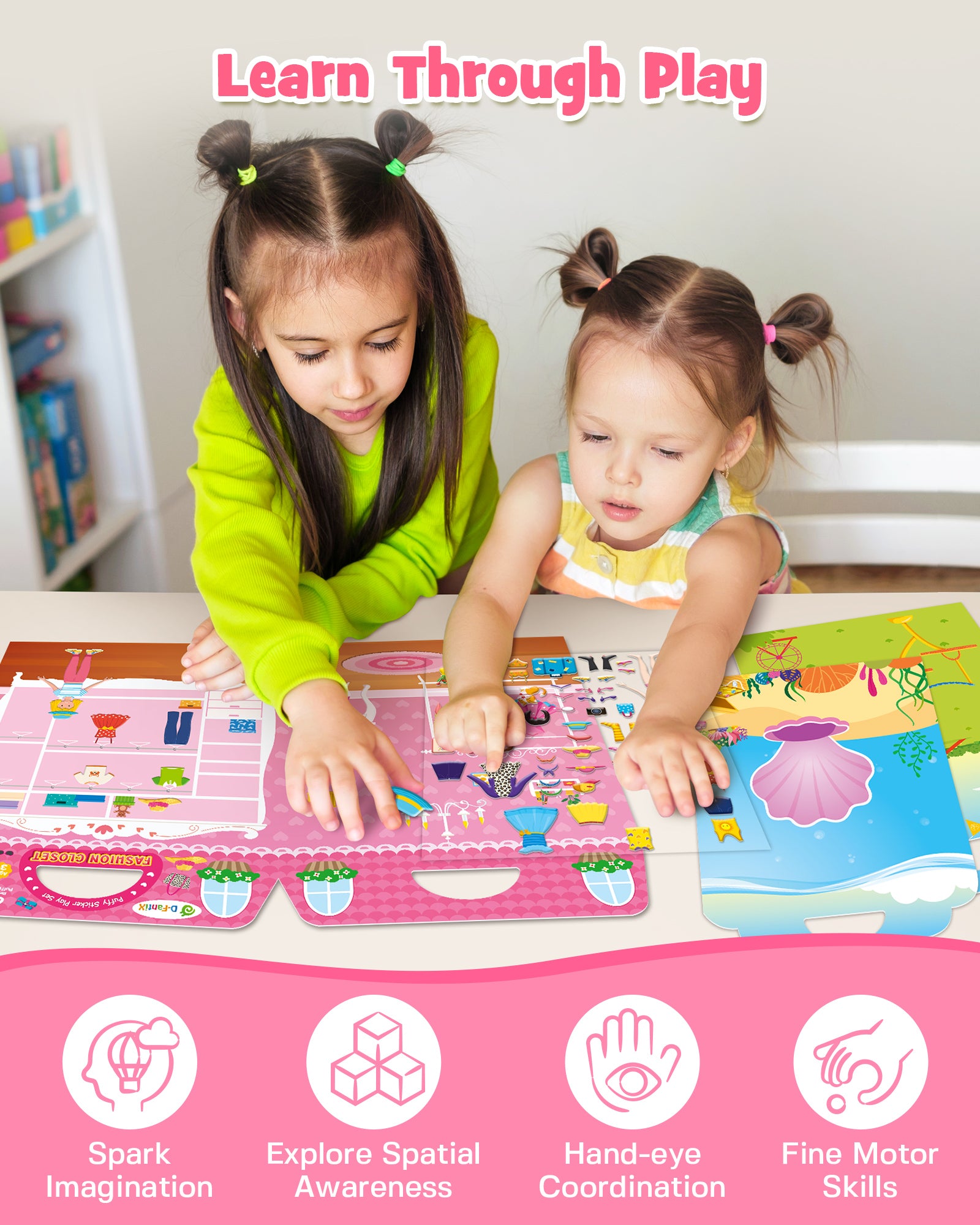 3D Puffy Stickers for Toddlers 2-4 Years