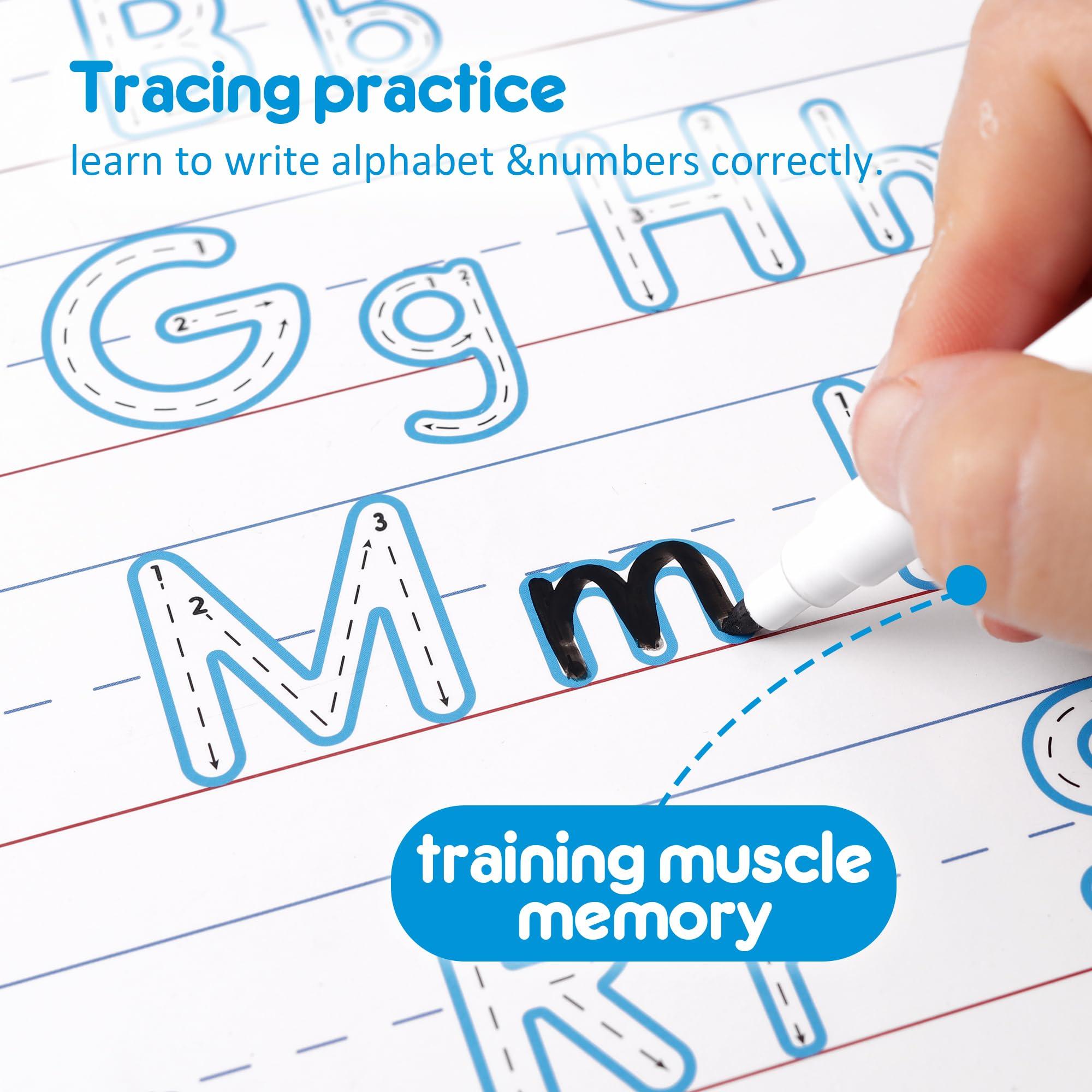 2 Pack Double-Side Dry Erase Handwriting Practice