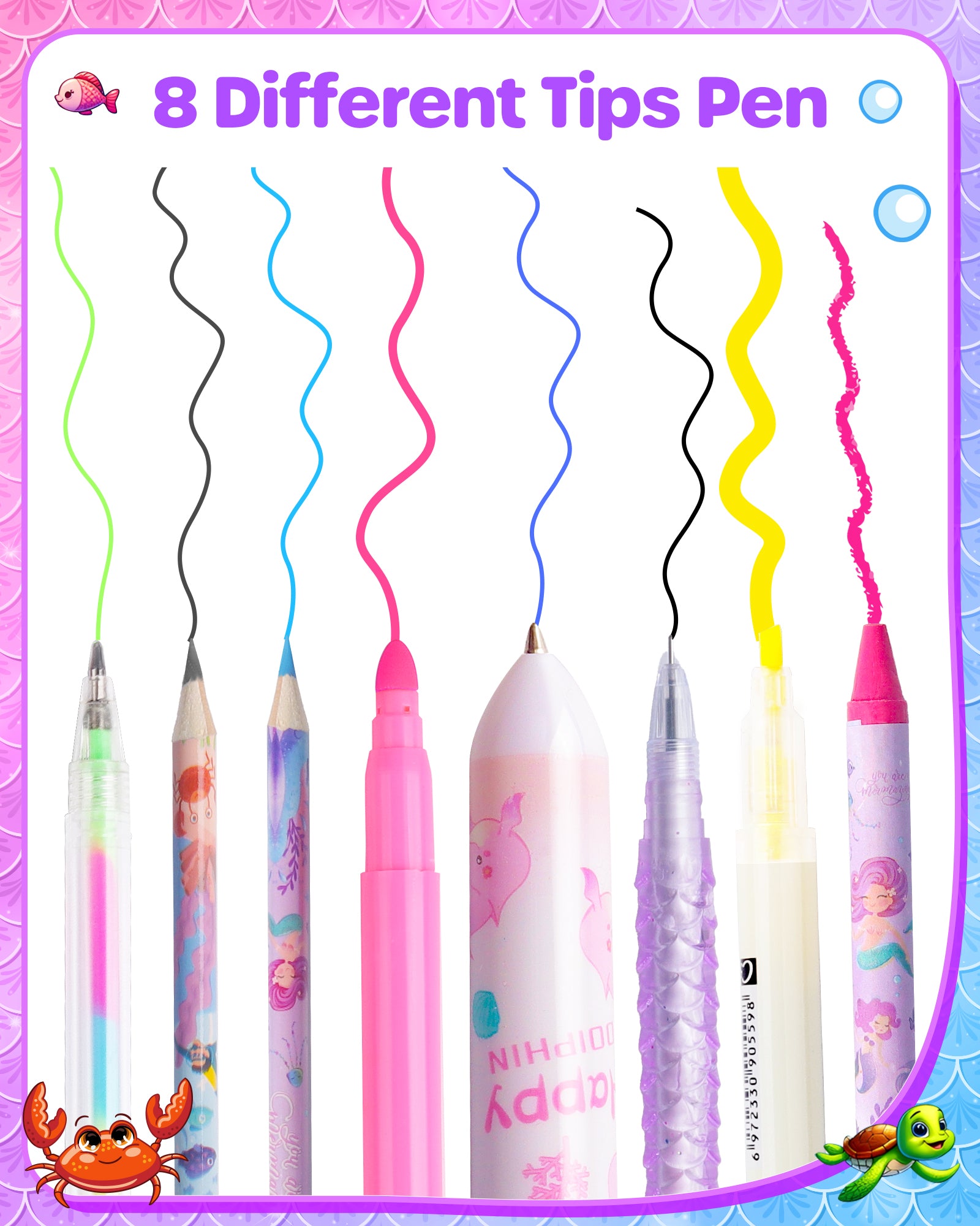 Mermaid Art Supplies Scented Washable Markers for Kids