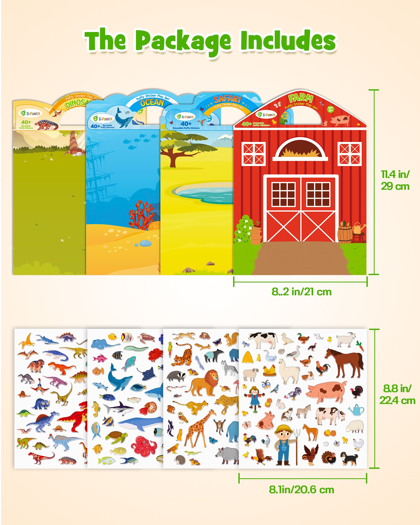 3D Puffy Stickers for Kids Ages 4-8