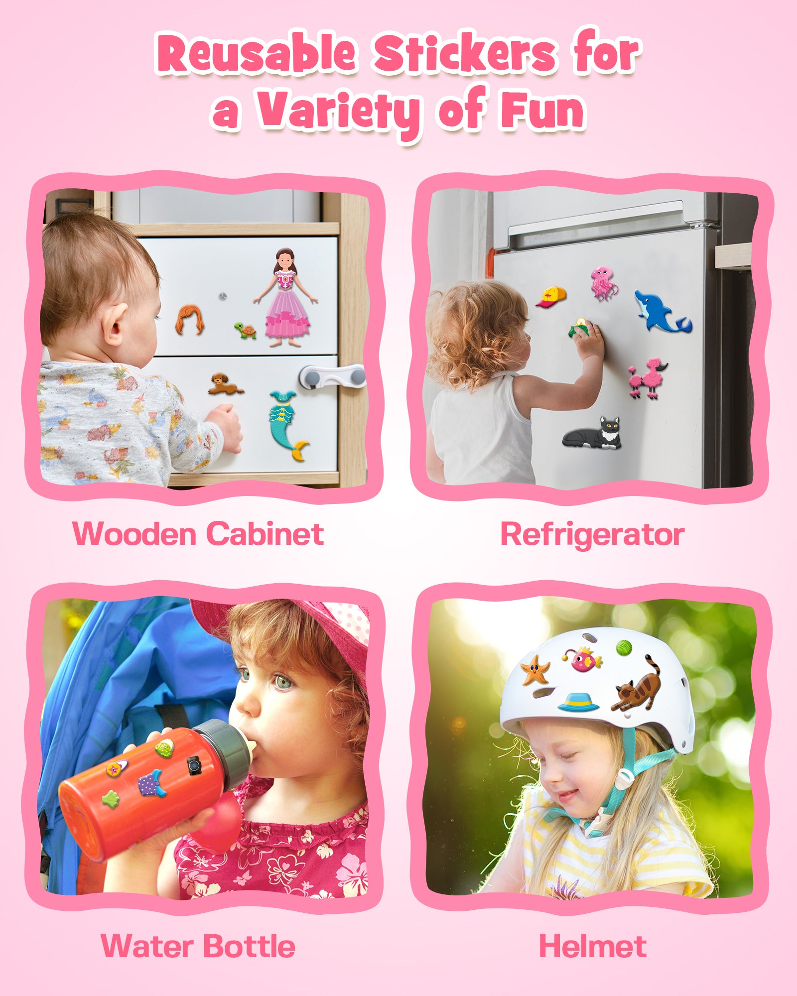 3D Puffy Stickers for Toddlers 2-4 Years