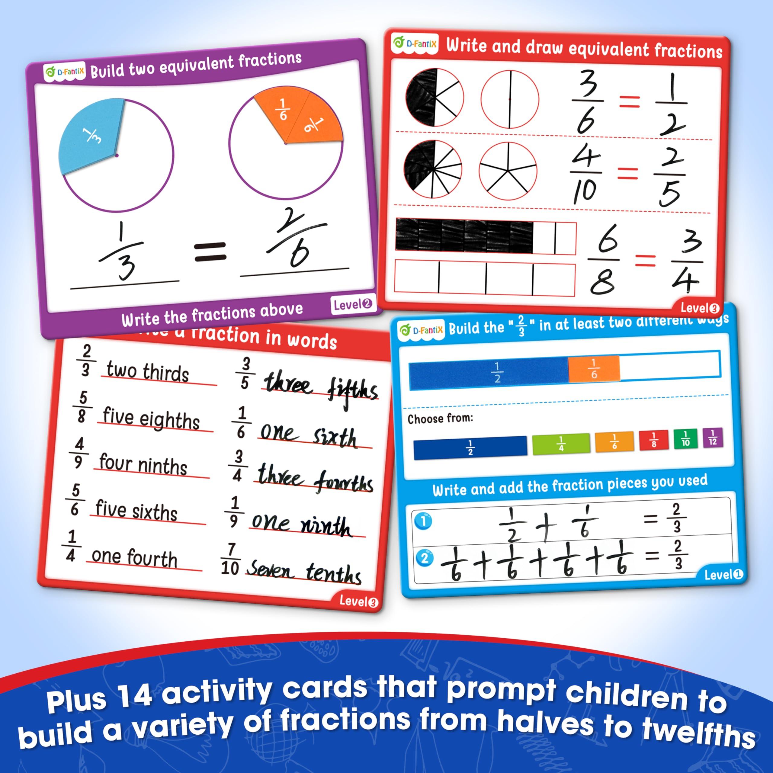 D-FantiX Magnetic Fraction Tiles & Fraction Circles Activity Set