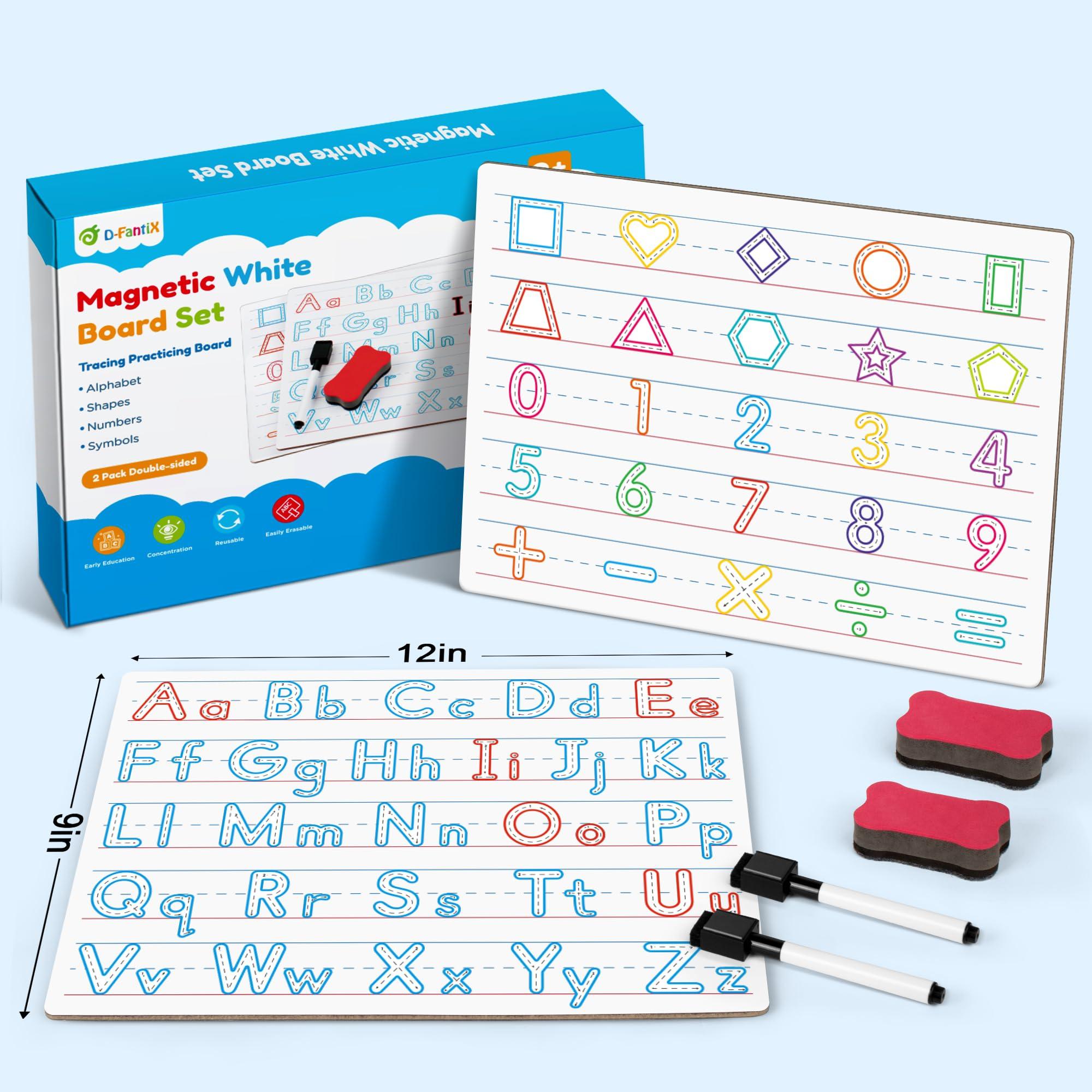 2 Pack Double-Side Dry Erase Handwriting Practice