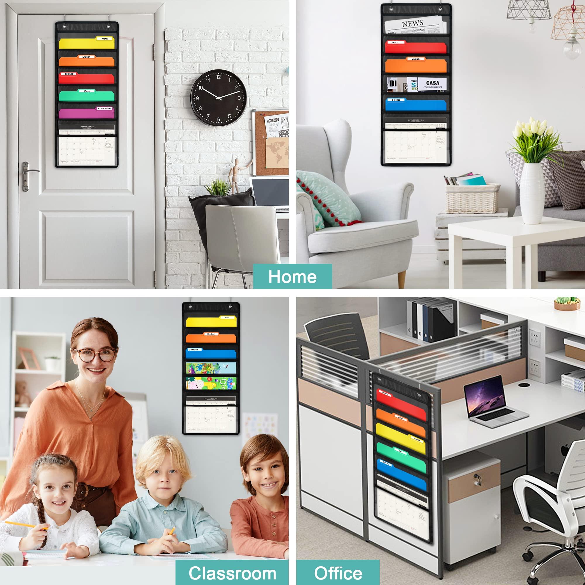 Wall Hanging File Organizer with 6 Folder