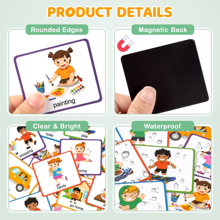 D-FantiX Visual Schedule for Kids Toddlers & Magnetic Responsibility Chart