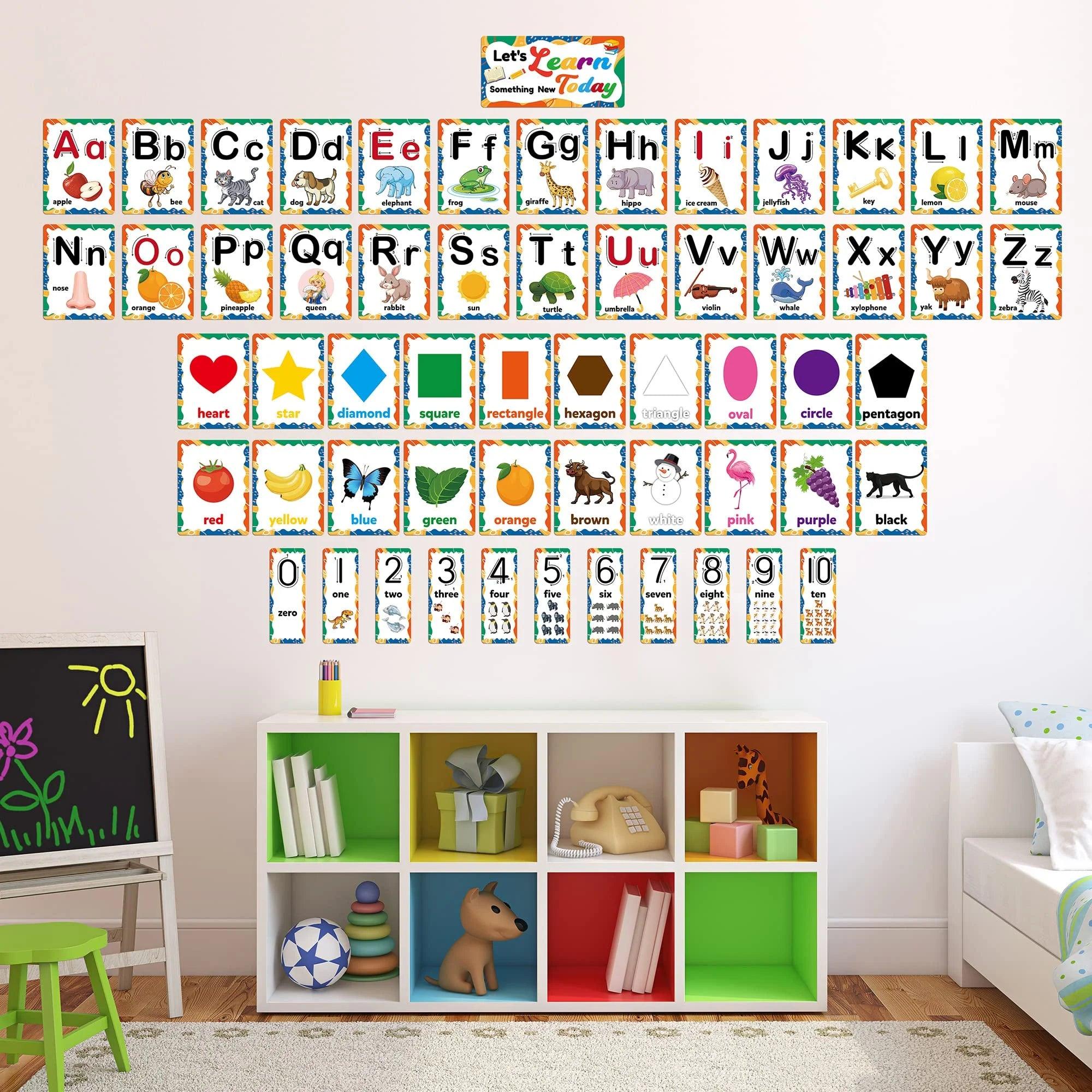 D-FantiX 58 Pieces Alphabet and Number Bulletin Board Set