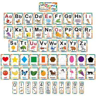 D-FantiX 58 Pieces Alphabet and Number Bulletin Board Set