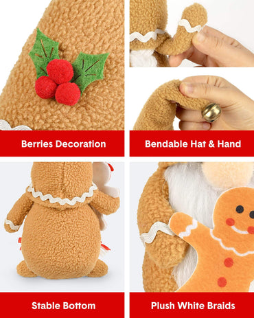 D-FantiX Christmas Gingerbread Man Gnomes Plush Doll Sets