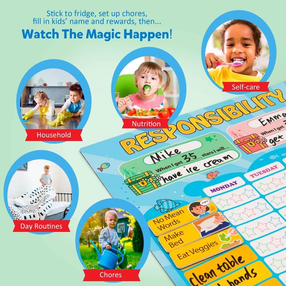 D-FantiX Chore Chart for Multiple Kid
