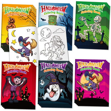 D-FantiX 24 Pack Halloween Coloring Books for Kids