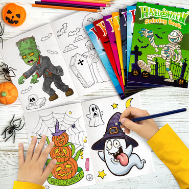 D-FantiX 24 Pack Halloween Coloring Books for Kids