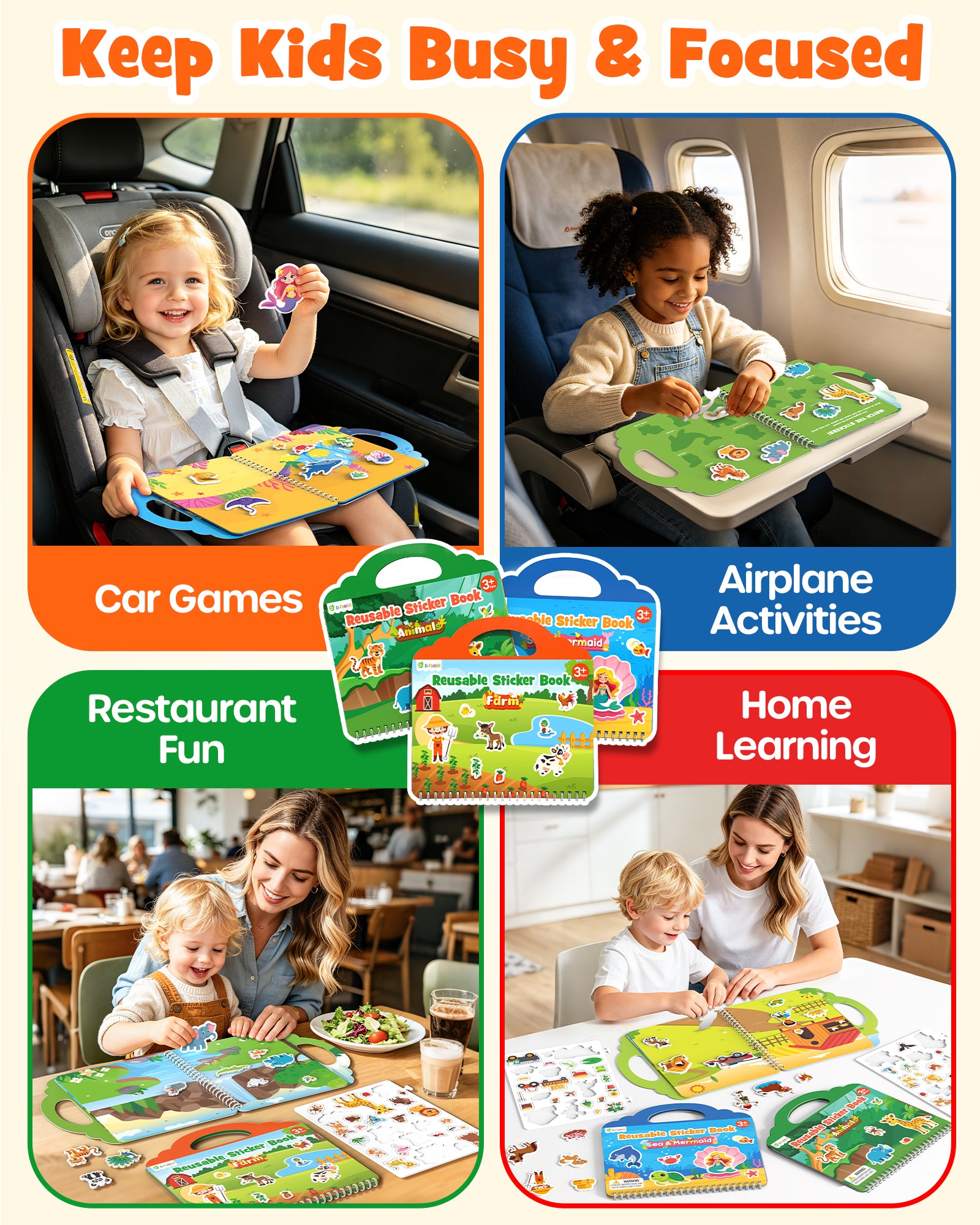 Reusable Jelly Sticker Book