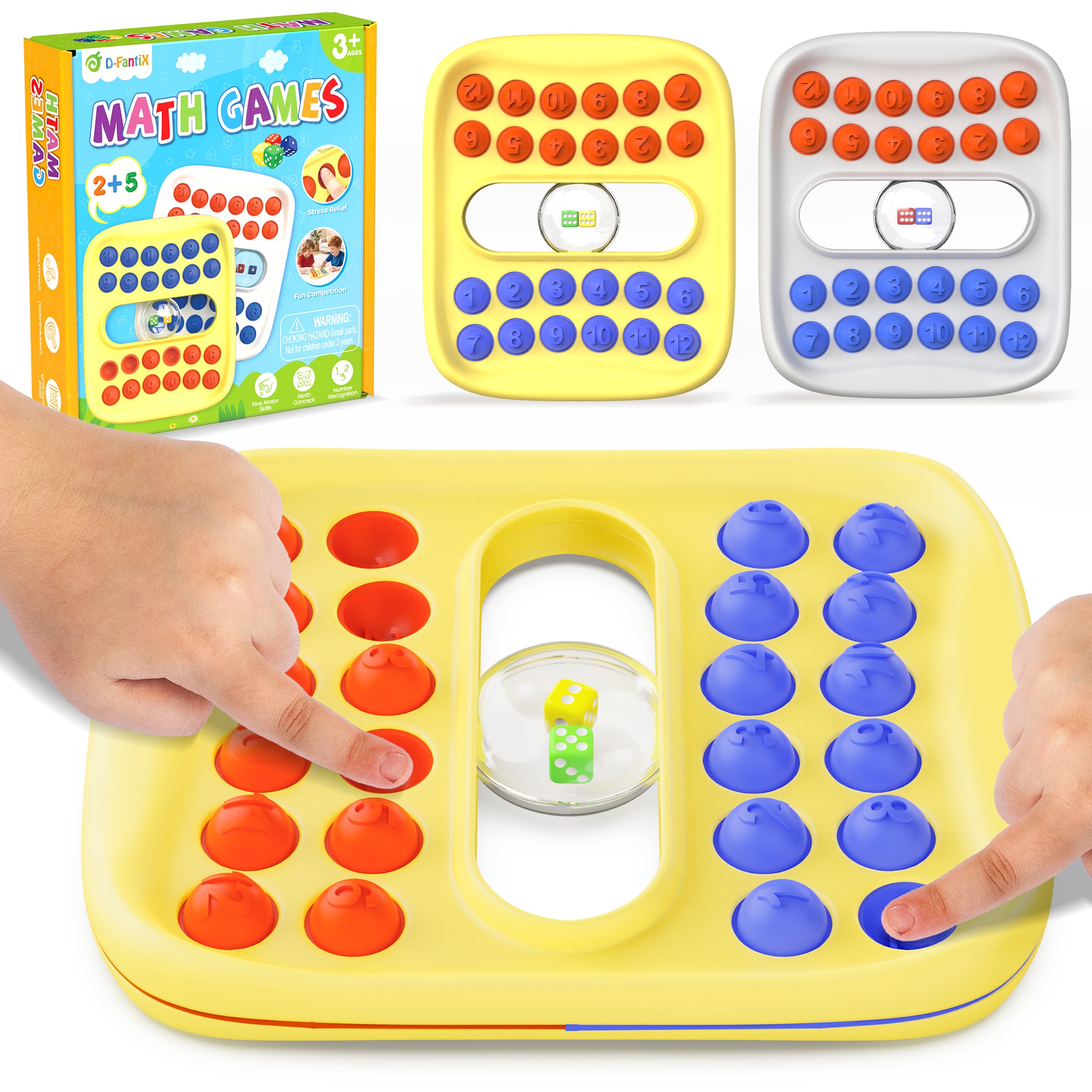 Pop Sensory Fidget Toys for Kids, Math Dice Educational Learning Activity