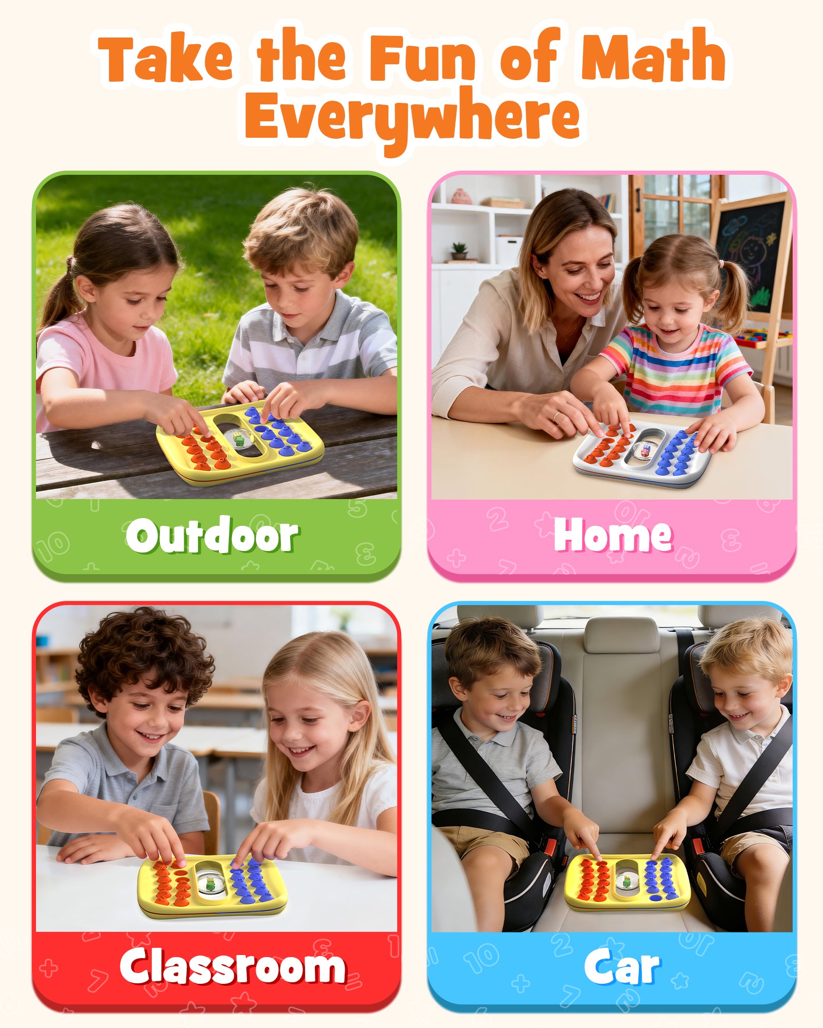 Pop Sensory Fidget Toys for Kids, Math Dice Educational Learning Activity