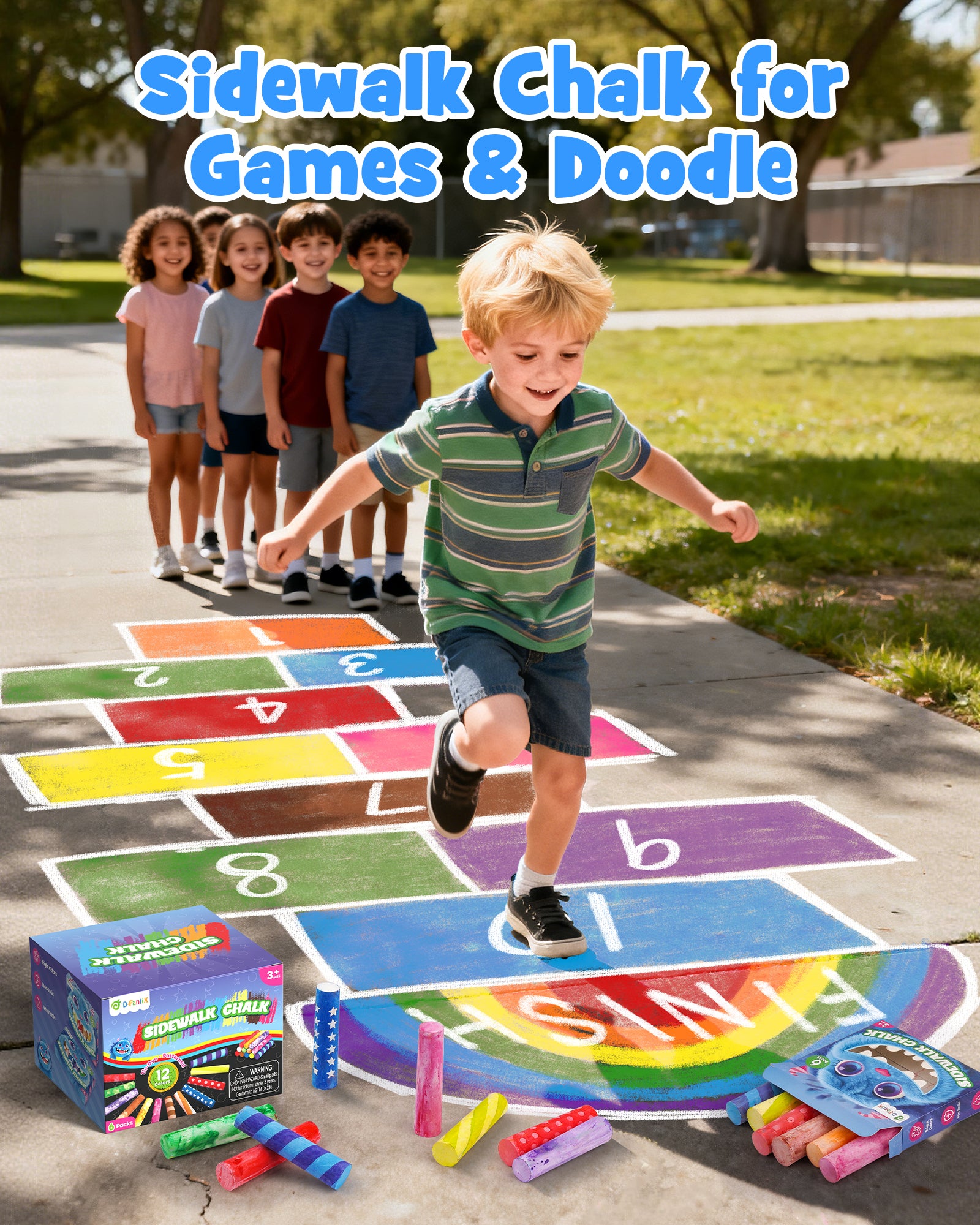 Washable Sidewalk Chalk for Kids