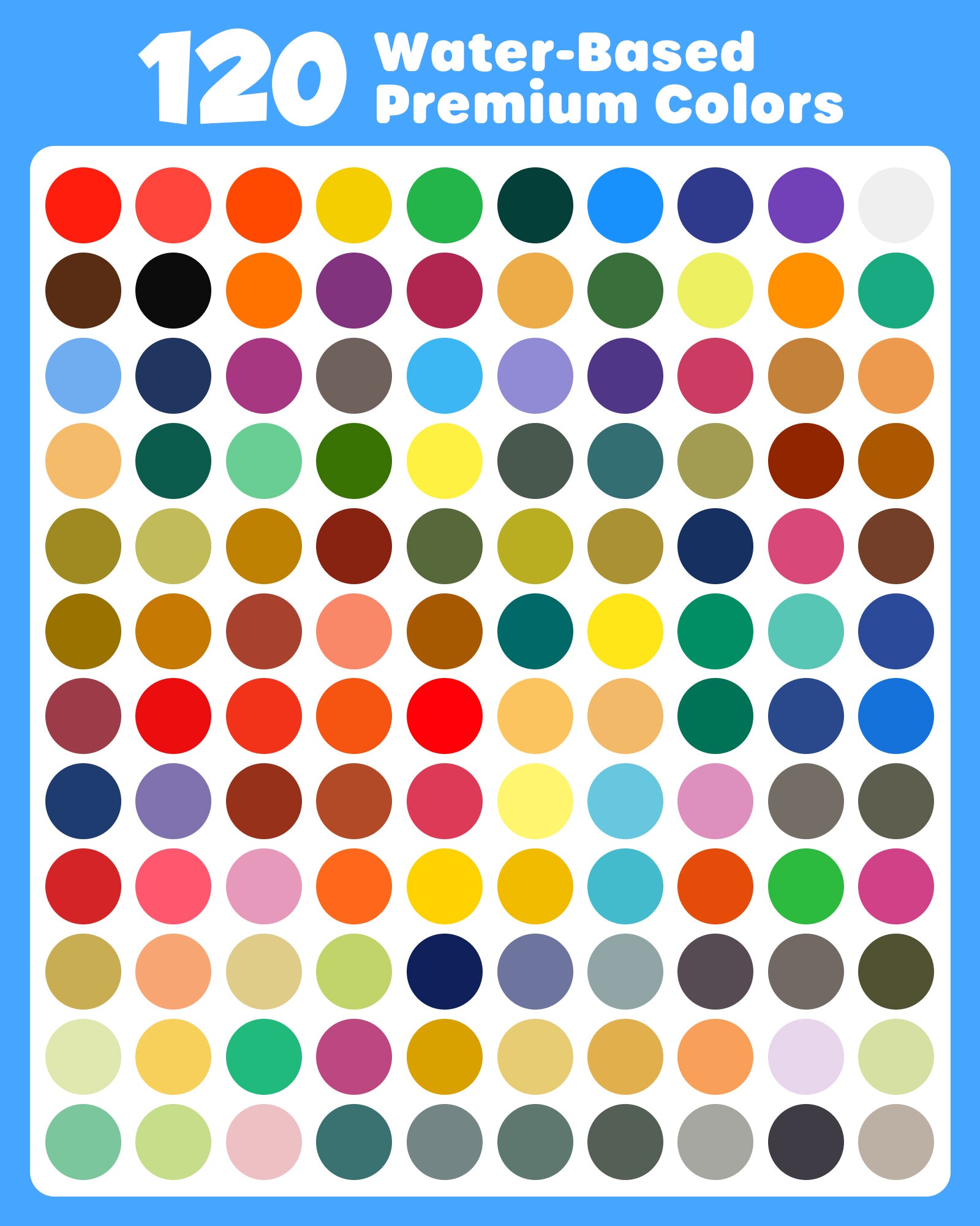 120 Colors Acrylic Paint Markers for Kids Adults